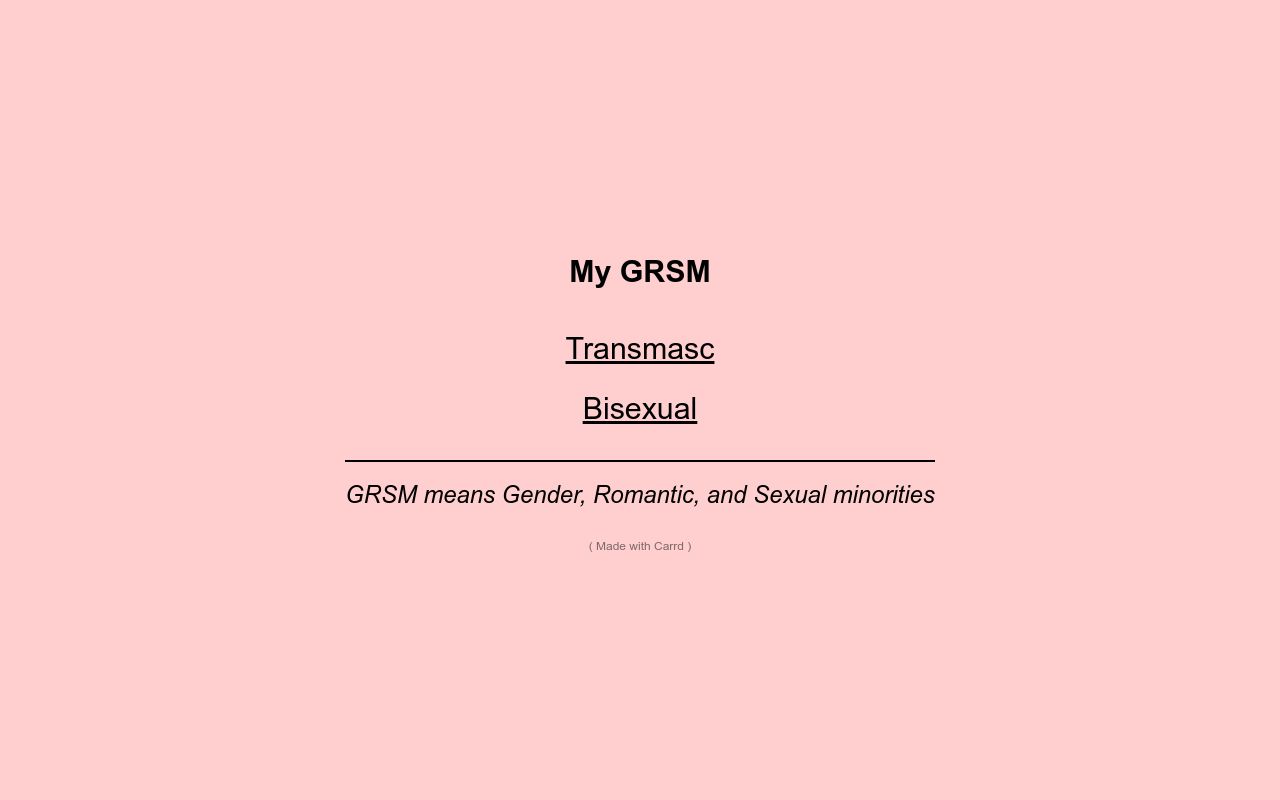 My GRSM